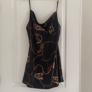 Black Dress w/ Chains Size Medium